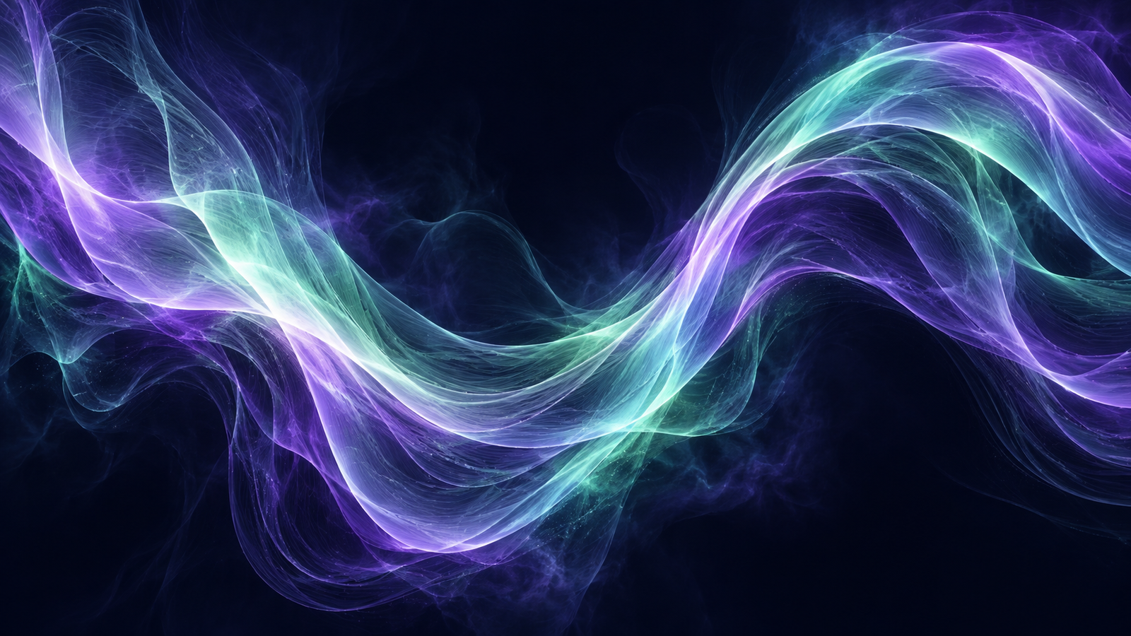 Aurora concept artwork: flowing violet and cyan light