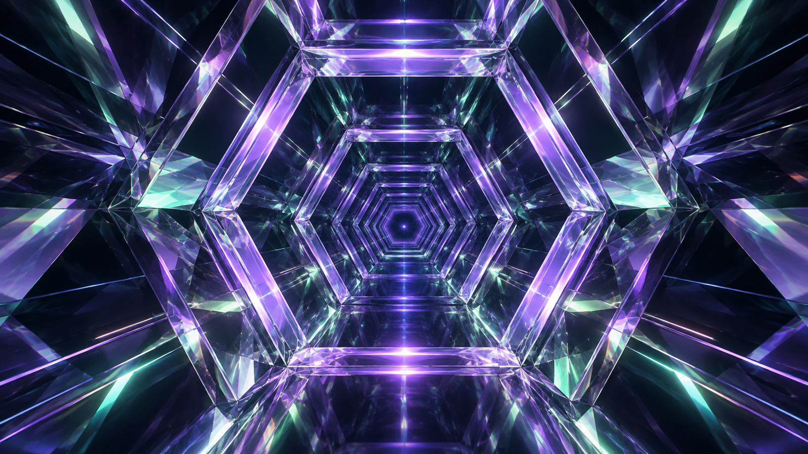 Prism concept artwork: layered violet geometric visual